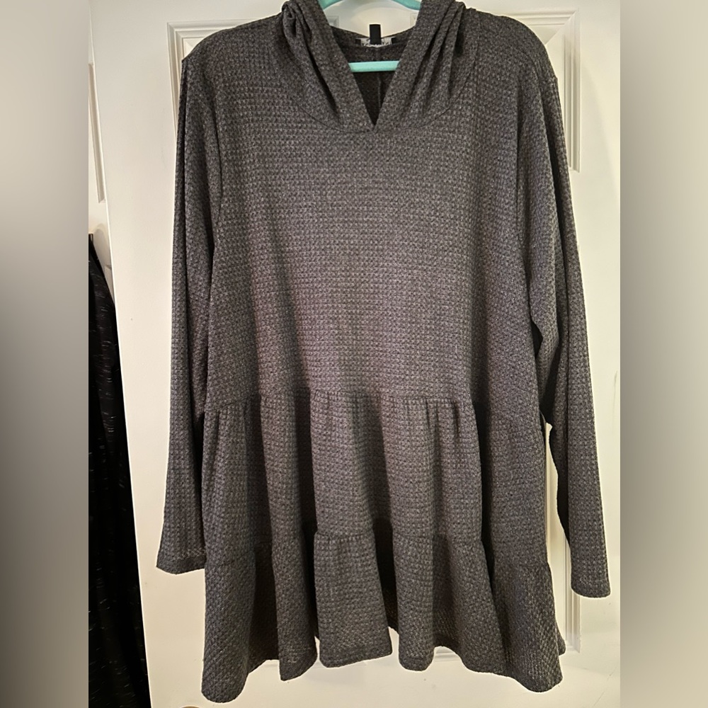 Lane Bryant waffle sweater with hood